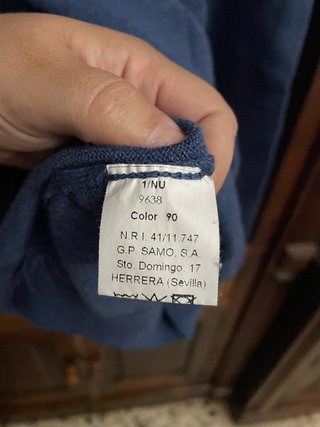 Jersey Ryder Talla XXXL Cuello Pico Azul