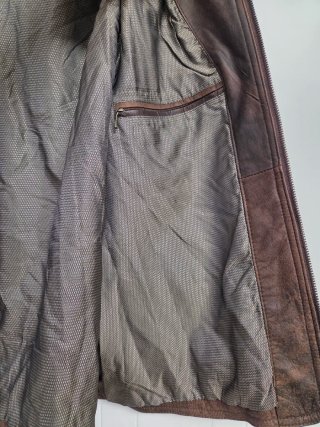 Chaleco de cuero Italo caballero marrón