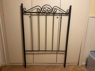 Cabecero cama 90cm metal negro