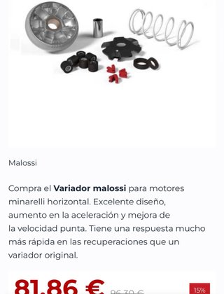 Variador Malossi Multivar para Minarelli