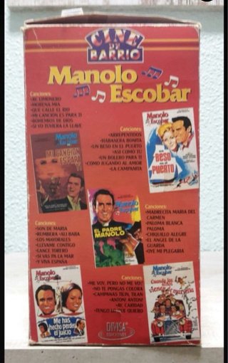 Lote 5 Películas VHS Manolo Escobar