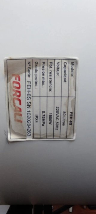 Termo eléctrico Forcali Sedna 80L