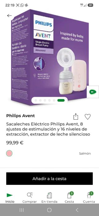 Sacaleches Eléctrico Philips Avent