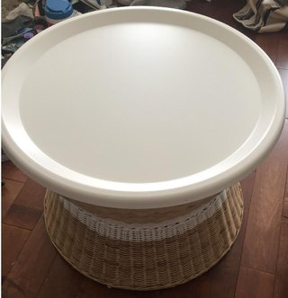 Mesa de centro IKEA SANDHAUG mimbre y metal