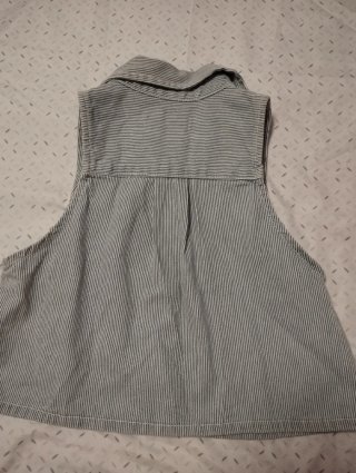 Pull&Bear Chaleco Rayas Azul Blanco