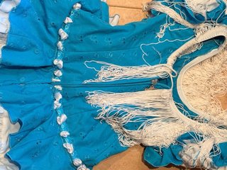 Traje Flamenca Niña Azul Celeste