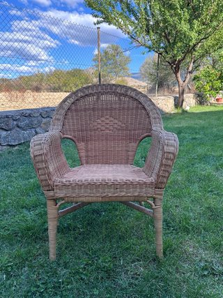 Sillón de mimbre
