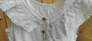 Vestido blanco niña dos piezas
