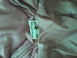 Chaqueta niña acolchada rosa 2 años