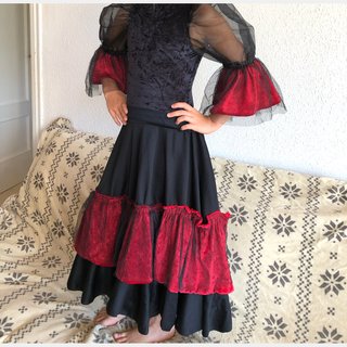 Traje flamenca niña 7 años falda 55 cm