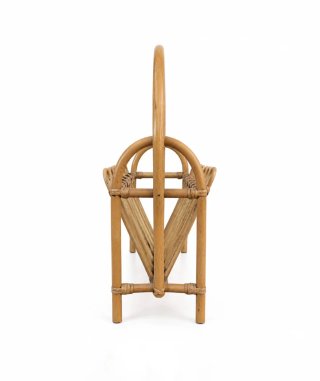 Revistero de caña curvada boho, años 70
