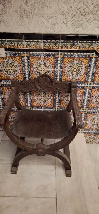 Jamuga Sillón Medieval Madera y Cuero