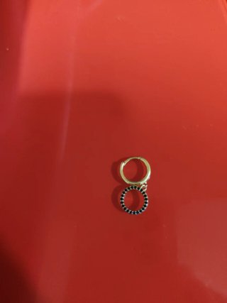 Pendiente aro con circonitas negras.plata de 925