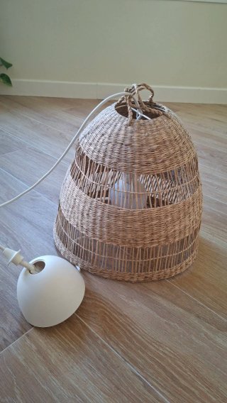 Lámpara de techo junco tejida a mano IKEA