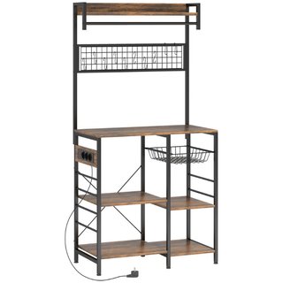 Estante de Cocina con Tomas y LED, Esquina de Café