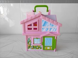 Casa Pin y Pon rosa con asa