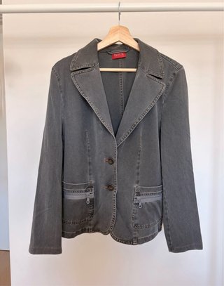 Chaqueta Taifun gris entallada Vintage Y2K