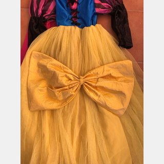 Disfraz Blancanieves niña 7 años largo 88 cm