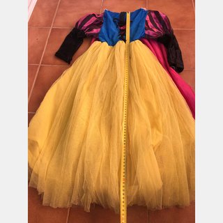 Disfraz Blancanieves niña 7 años largo 88 cm