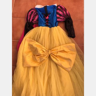 Disfraz Blancanieves niña 7 años largo 88 cm