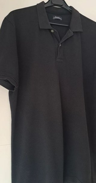 Polo Negro Manga Corta Talla 3XL