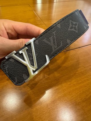 Cintura Louis Vuitton Monogram fibbia LV argento
