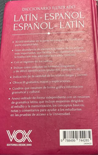 Diccionario latin-español y español-Latin