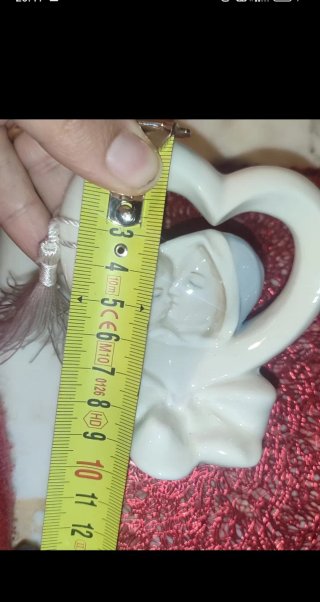 Bomboniera cuore madre e figlio ceramica