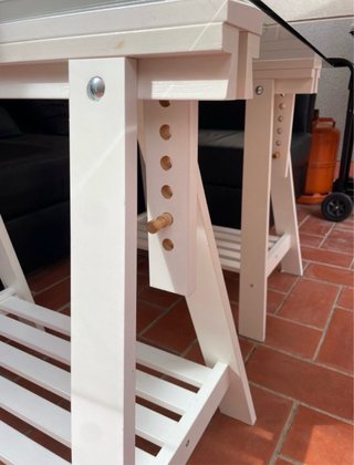 Mesa Escritorio Madera y Cristal Regulable