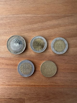 Lote 5 Monedas Colombia