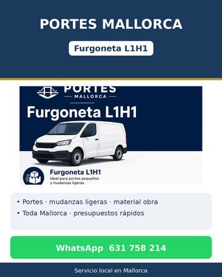 Portes y transporte Mallorca — furgoneta L1H1