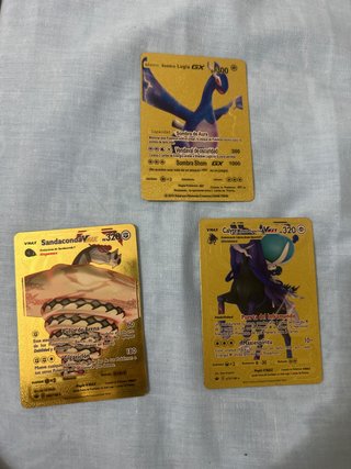 3 Cartas Pokémon Doradas GX VMAX