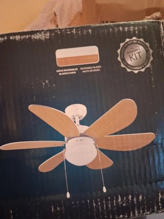 Lámpara ventilador de techo 5 aspas