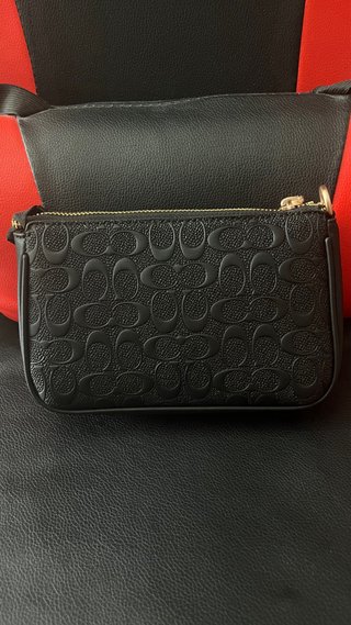 Borsa Coach Nera con Catena Oro