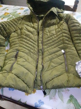 Piumino donna verde oliva