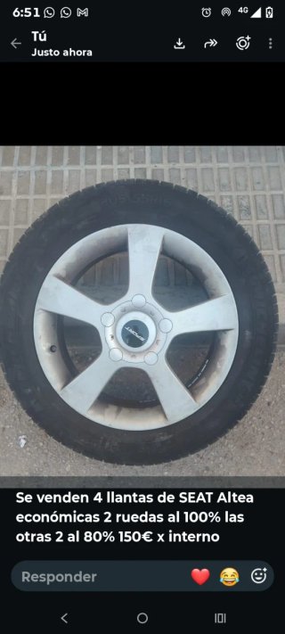4 Llantas Seat Altea