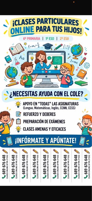 Clases particulares online de Primaria y ESO⁠