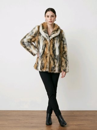 Chaquetón Pelo Estilo Visón Talla L