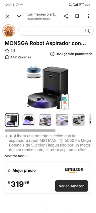 Robot Aspirador Monsga MS1 MAX