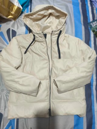 Cazadora Piel Sintética Beige