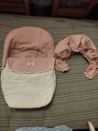 Saco y capota para maxicosis rosa