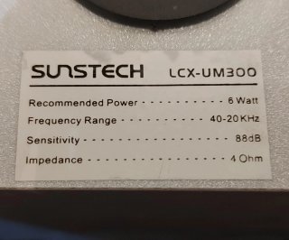 Altavoces Sunstech LCX-UM300 2 vías