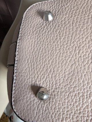 Borsa donna vera pelle Made in Italy rosa cipria