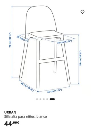 Silla alta Urban Ikea blanca