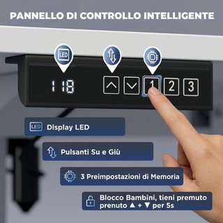 Escritorio Regulable en Altura Eléctrico con Funci