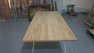 Mesa comedor extensible madera y metal
