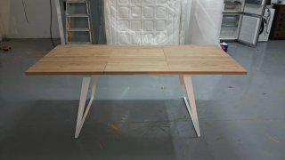 Mesa comedor extensible madera y metal
