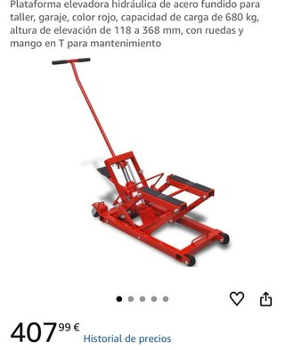 Plataforma elevadora hidráulica para motos