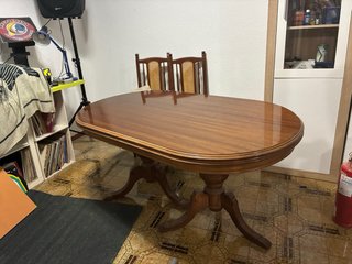 Mesa comedor extensible madera estilo vintage