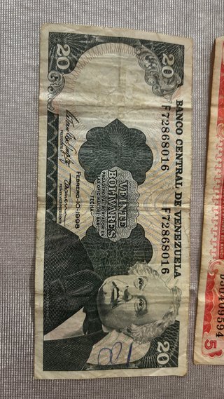 Lote de Billetes Antiguos Venezuela y Rumanía